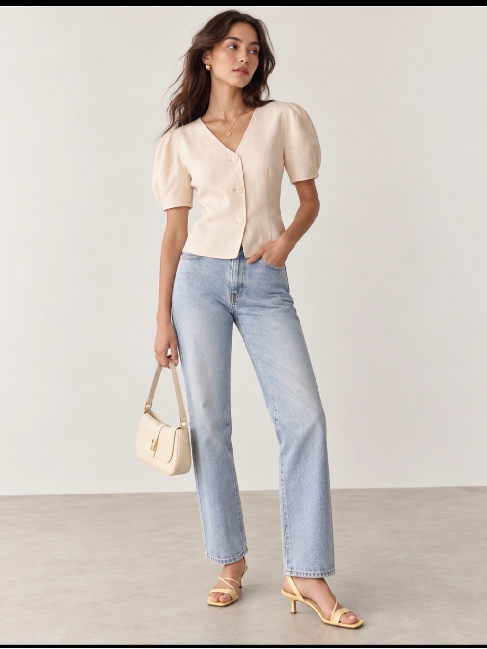 Dolan Left Coast Cotton Linen
Puff-Sleeve Blazer
